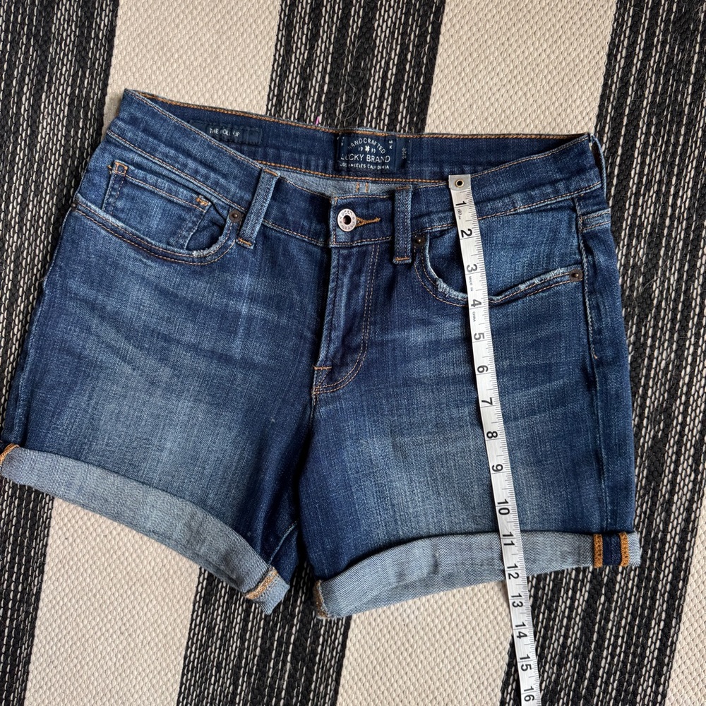 Lucky Brand Women's Dark Wash The Roll UP Jeans Summer Short Size 2/26 - Picture 9 of 12